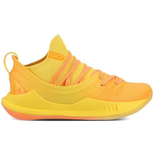 Кроссы Under Armour Curry 5 Yellow Orange - мужская сетка размеров