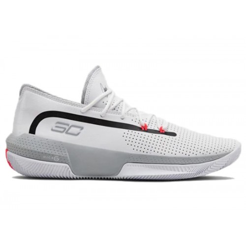 Under Armour Curry SC 3Zero 3 White Black Grey - мужская сетка размеров