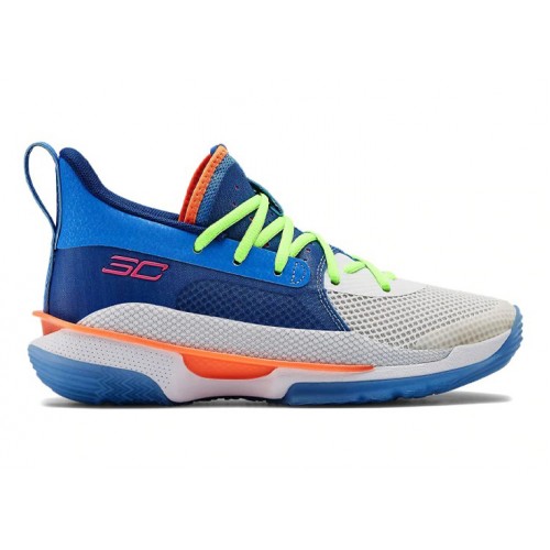 Кроссы Under Armour Curry 7 Super Soaker Christmas (2019) (GS) - подростковая сетка размеров