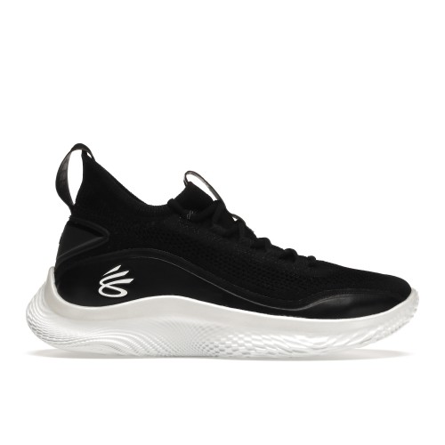 Кроссы Under Armour Curry Flow 8 Black White - мужская сетка размеров