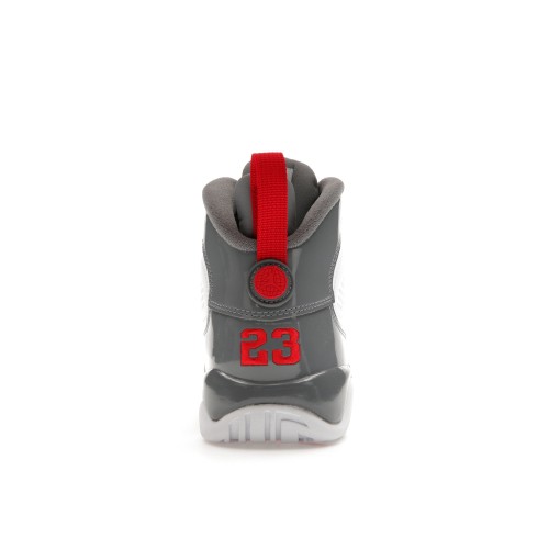 Кроссы Jordan 9 Retro Fire Red (GS) - подростковая сетка размеров