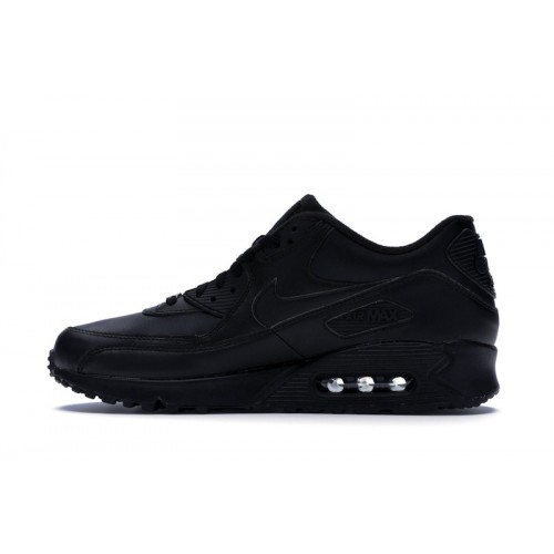 Кроссы Nike Air Max 90 Leather Black - мужская сетка размеров