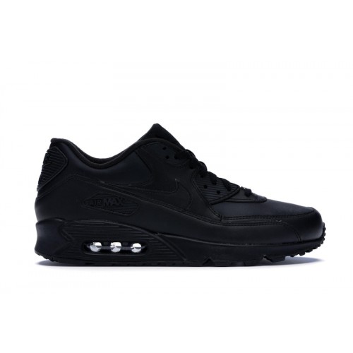 Кроссы Nike Air Max 90 Leather Black - мужская сетка размеров