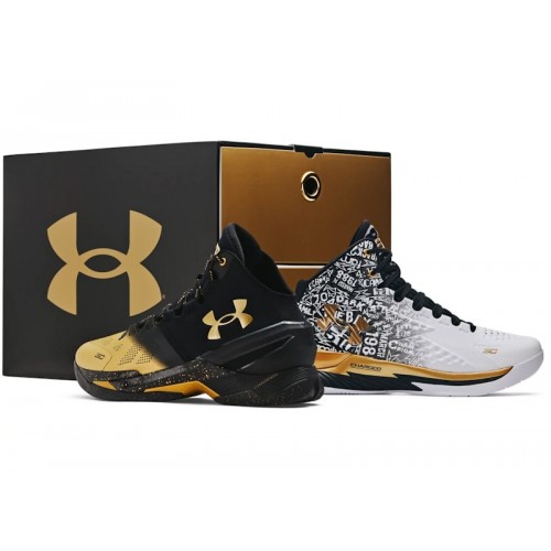 Under Armour Curry 1 & 2 Back 2 Back MVP Unanimous Pack (2023) (2 Pairs) - мужская сетка размеров
