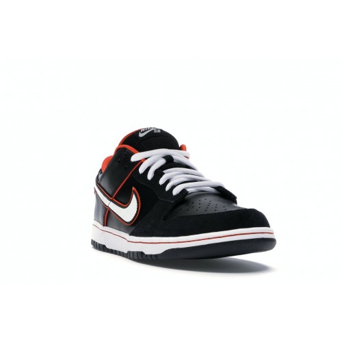 Кроссы Nike SB Dunk Low Black Orange Blaze - мужская сетка размеров