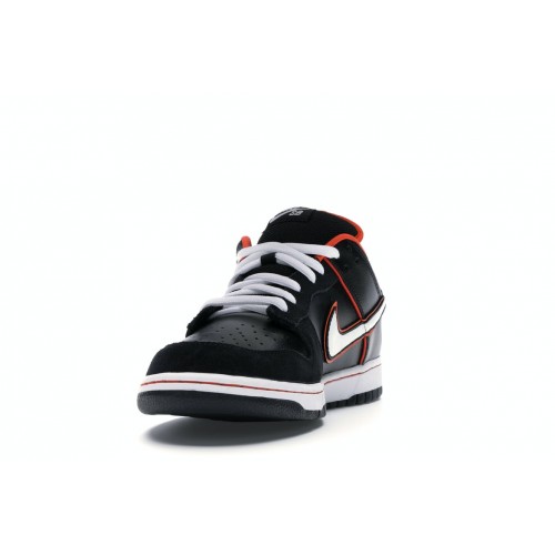 Кроссы Nike SB Dunk Low Black Orange Blaze - мужская сетка размеров