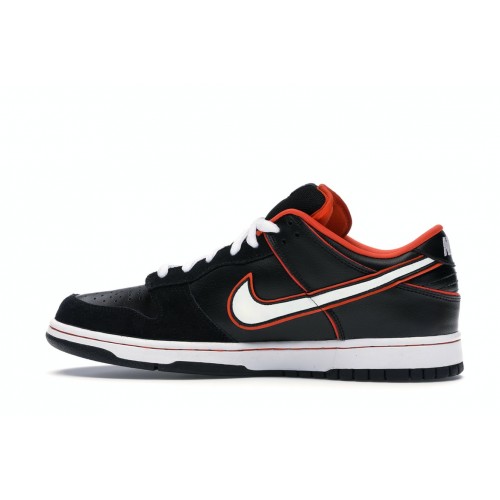 Кроссы Nike SB Dunk Low Black Orange Blaze - мужская сетка размеров