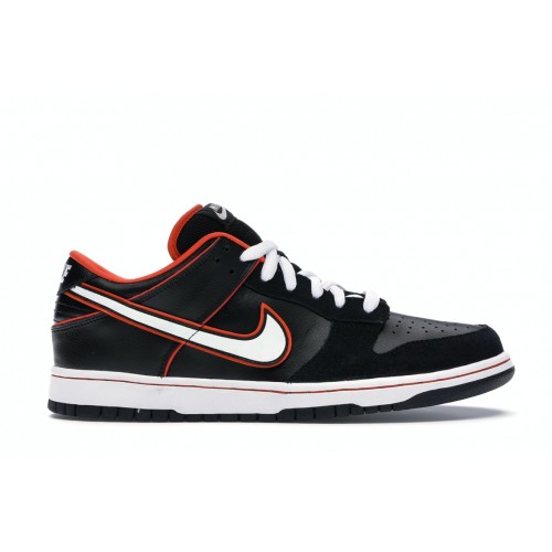 Кроссы Nike SB Dunk Low Black Orange Blaze - мужская сетка размеров