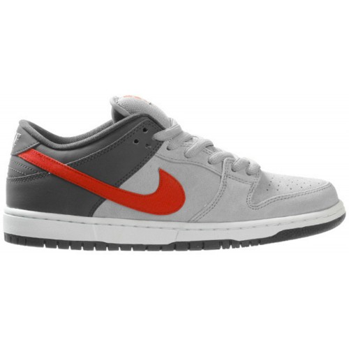 Кроссы Nike SB Dunk Low Medium Grey Red - мужская сетка размеров