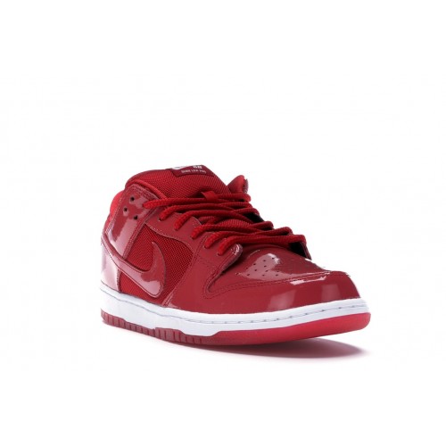 Кроссы Nike SB Dunk Low Red Patent Leather - мужская сетка размеров