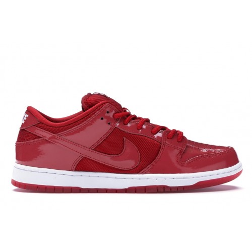 Кроссы Nike SB Dunk Low Red Patent Leather - мужская сетка размеров