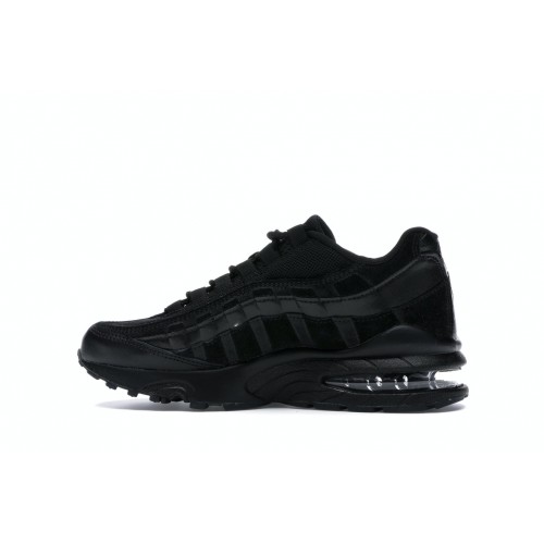 Кроссы Nike Air Max 95 Black Suede (GS) - подростковая сетка размеров