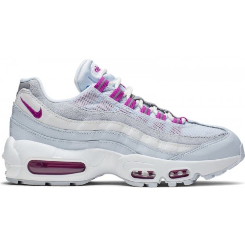 Nike Wmns Air Max 95 Grey Hyper Violet - женская сетка размеров
