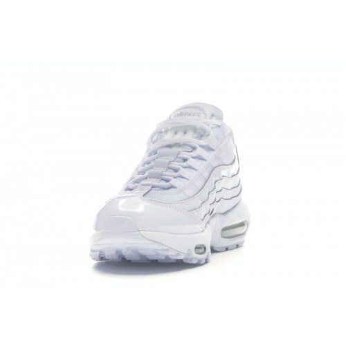 Кроссы Nike Air Max 95 Triple White (W) - женская сетка размеров