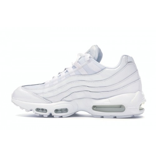 Кроссы Nike Air Max 95 Triple White (W) - женская сетка размеров