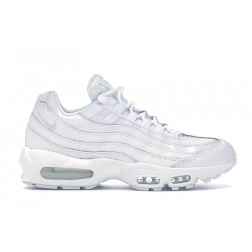 Кроссы Nike Air Max 95 Triple White (W) - женская сетка размеров