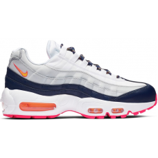 Женские кроссовки Nike Air Max 95 Midnight Navy Pure Platinum Laser Orange (W)