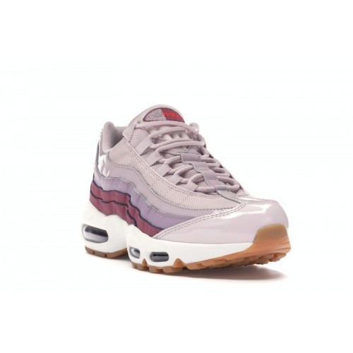 Кроссы Nike Air Max 95 Barely Rose Hot Punch (W) - женская сетка размеров