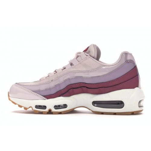 Кроссы Nike Air Max 95 Barely Rose Hot Punch (W) - женская сетка размеров