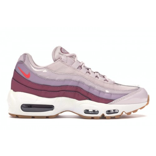 Кроссы Nike Air Max 95 Barely Rose Hot Punch (W) - женская сетка размеров