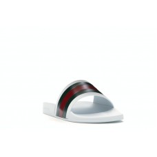 Gucci Pursuit Pool Slides White