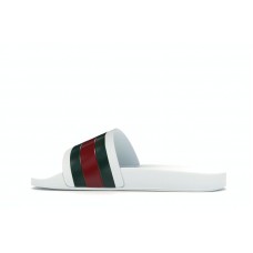 Gucci Pursuit Pool Slides White