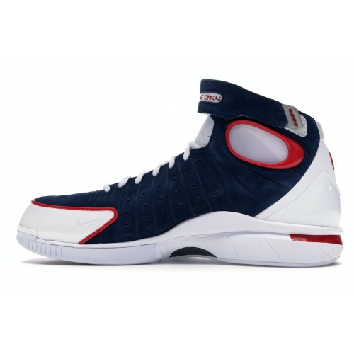 Кроссы Nike Air Zoom Huarache 2K4 Navy White Red (2016) - мужская сетка размеров