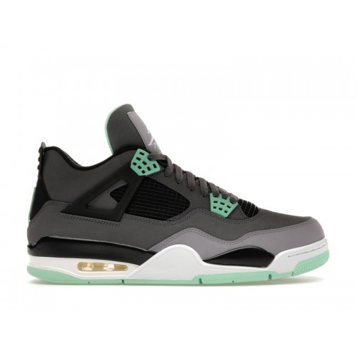 Кроссы Jordan 4 Retro Green Glow - мужская сетка размеров