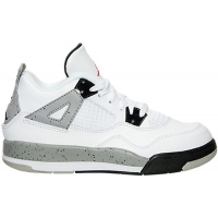 Детские кроссовки Jordan 4 Retro White Cement (2016) (PS)