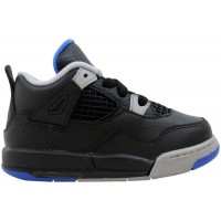 Кроссовки для малыша Jordan 4 Retro Black Soar Matte Silver White (TD)