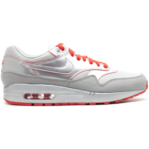 Кроссы Nike Air Max 1 Air Attack Silver Red - мужская сетка размеров