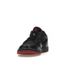 Jordan 1 Retro Low Black Metallic Silver Varsity Red