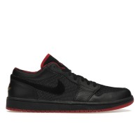 Кроссовки Jordan 1 Retro Low Black Metallic Silver Varsity Red