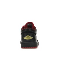Jordan 1 Retro Low Black Metallic Silver Varsity Red
