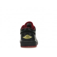 Jordan 1 Retro Low Black Metallic Silver Varsity Red