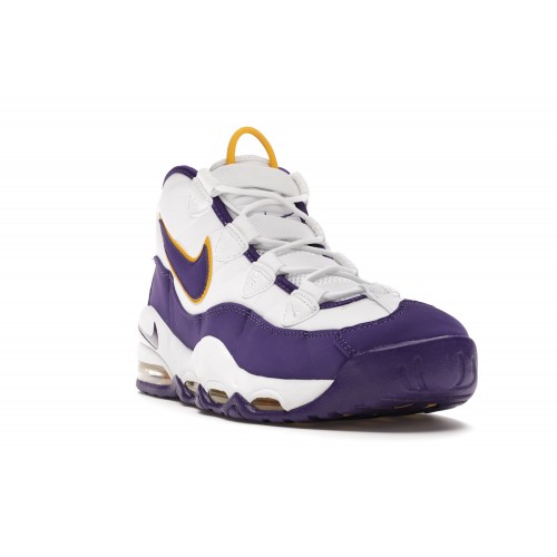 Кроссы Nike Air Max Uptempo Lakers Derek Fisher - мужская сетка размеров