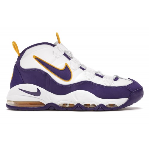 Кроссы Nike Air Max Uptempo Lakers Derek Fisher - мужская сетка размеров