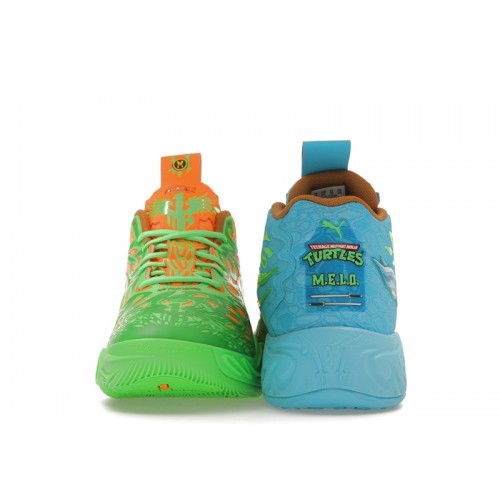 Кроссы Puma LaMelo Ball MB.04 Teenage Mutant Ninja Turtles Leonardo & Michelangelo - мужская сетка размеров