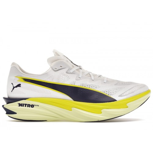 Puma Deviate Nitro Elite 4 White Apple Spritz Lime - мужская сетка размеров