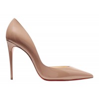 Christian Louboutin Iriza 100mm Pump Nude Patent Leather