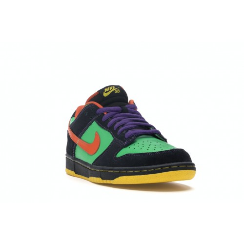 Кроссы Nike SB Dunk Low Green Spark Hoop Orange - мужская сетка размеров