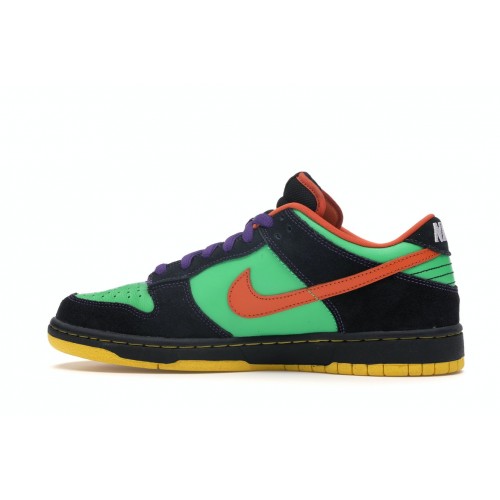 Кроссы Nike SB Dunk Low Green Spark Hoop Orange - мужская сетка размеров