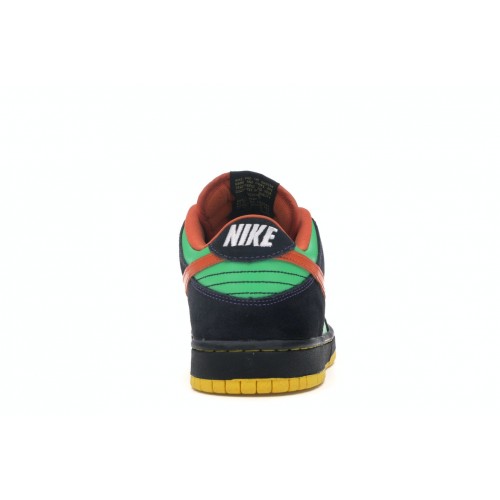 Кроссы Nike SB Dunk Low Green Spark Hoop Orange - мужская сетка размеров