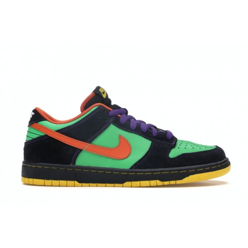 Кроссы Nike SB Dunk Low Green Spark Hoop Orange - мужская сетка размеров