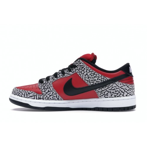 Кроссы Nike SB Dunk Low Supreme Red Cement (2012) - мужская сетка размеров