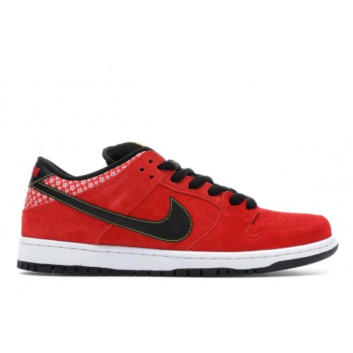 Кроссы Nike SB Dunk Low Red Firecracker - мужская сетка размеров