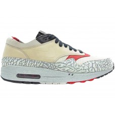 Кроссовки Nike Air Max 1 NL Premium Elephant Print Neutral Grey Varsity Red (2005)