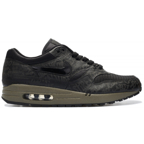 Кроссы Nike Air Max 1 Powerwall Black Olive Grey - мужская сетка размеров