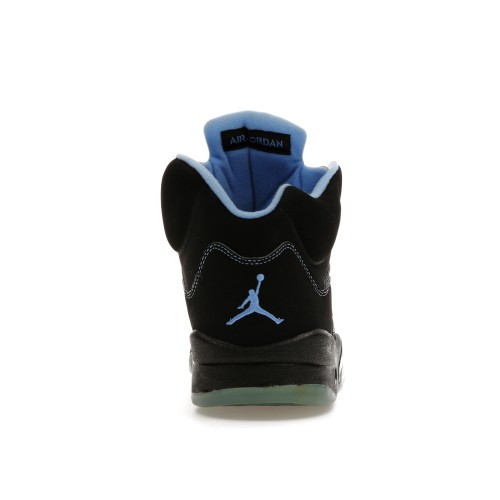 Кроссы Jordan 5 Retro Black/University Blue - мужская сетка размеров