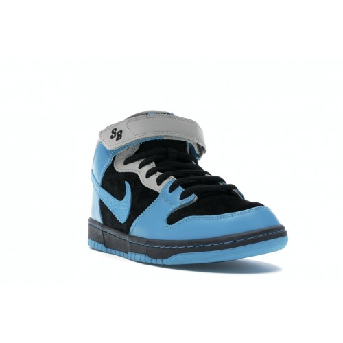 Кроссы Nike SB Dunk Mid Aqua Fuel Blue - мужская сетка размеров